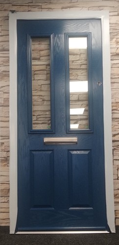 Blue composite front door - blue,