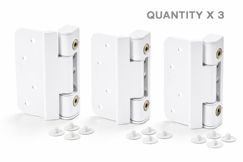 Composite door hinges white - hinges, 3d