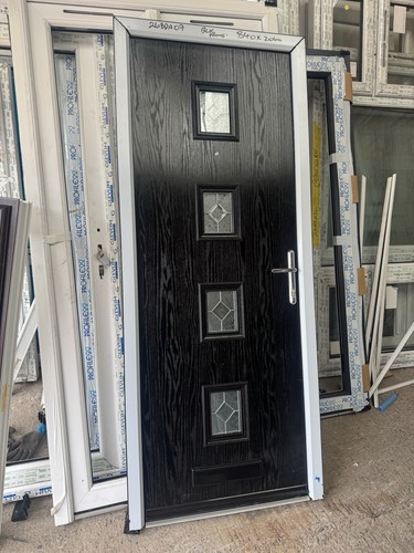 Brand new black door a - door, in