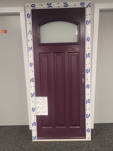 Burgundy composite front door - burgundy,