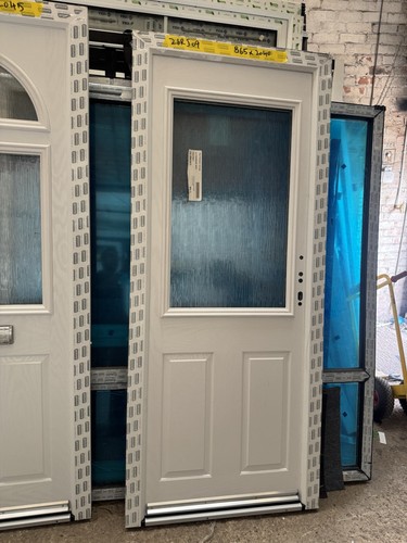 New composite front door - door, white