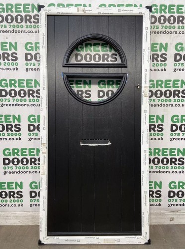Composite front door black - door,