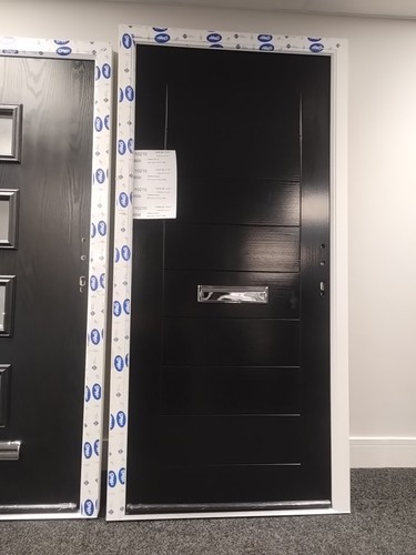 Black composite front door - composite,
