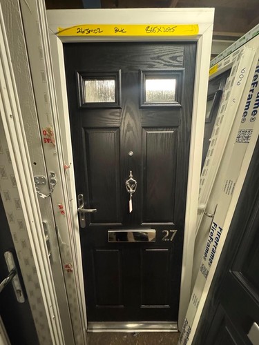 New composite front door black - front,