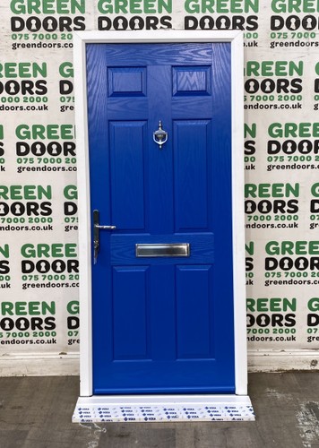 Blue composite front door - blue,