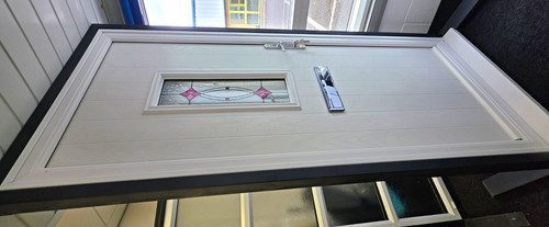 White composite front entrance - composite,