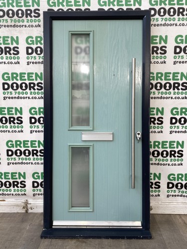Modern blue composite door - modern,
