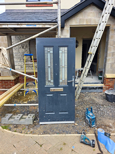 Grey composite front entrance - grey,