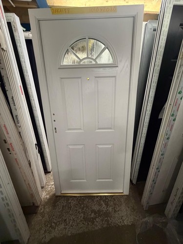 New composite door white - door, front