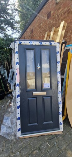 Composit front door grey - grey, 7024