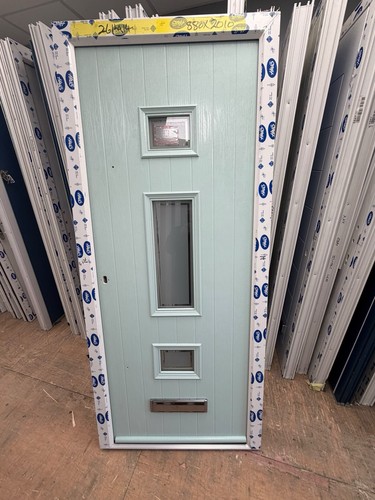 New composite front door aqua - new,
