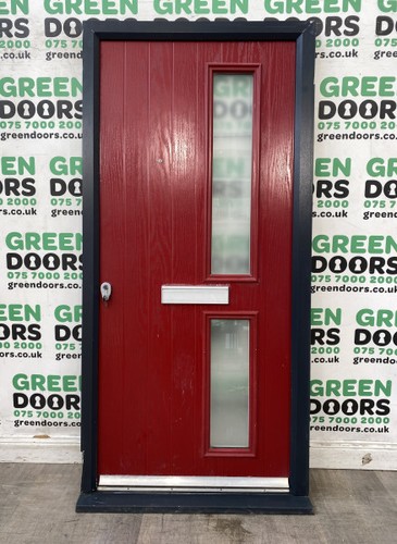 Red composite front door - red,