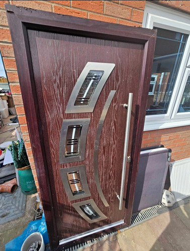Modern brown composite front - modern,